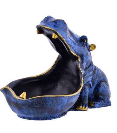 "Big Mouth Hippopotamus Showpiece | Resin Table Decor for Home & Office"