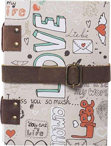 "Handmade Classic Printed Cardboard Diary with String Closure"