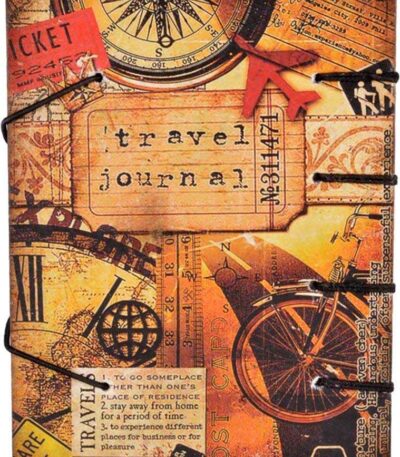 "Handmade Classic Printed Cardboard Diary with String Closure"