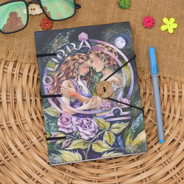 "Handmade Classic Printed Cardboard Diary with String Closure"