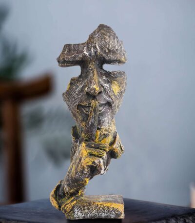 "Abstract Face Statue Set of 3 - Modern Art Showpieces for Living Room, Bedroom, Office Decor"