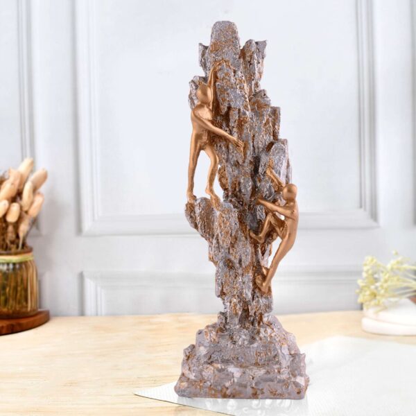 "Atlas Men Sitting on Ball Showpiece - Multicolour Greek Mythology Sculpture for Home & Office Decor"