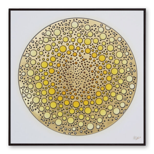 Golden Embossed Wall Painting for Home Decoration 12x12 Inch