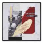 Golden Embossed Wall Painting for Living Room and Modern Home Decoration – 12x12 Inch Art