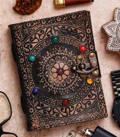 "Heritage Craft Diary with Antique Lock - Perfect for Writing, Sketching, and Planning"