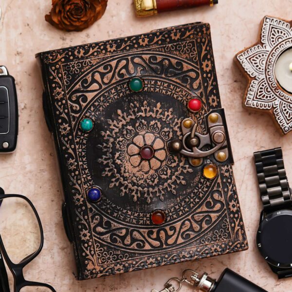 "Heritage Craft Diary with Antique Lock - Perfect for Writing, Sketching, and Planning"