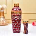Aluminum Water Bottle with Glass Insert 27×7 oz Leakproof Reusable Flask Eco-Friendly Hydration
