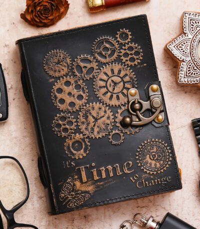 "Artisan's Diary with Antique Lock - Perfect for Writing, Sketching, and Planning"